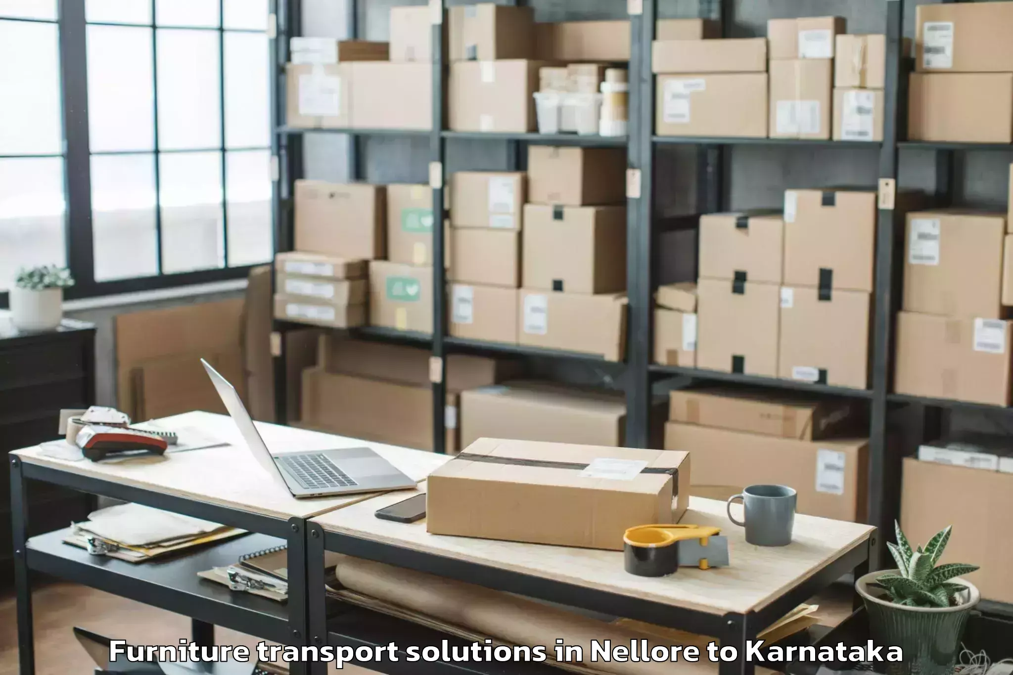 Top Nellore to Kudachi R Furniture Transport Solutions Available